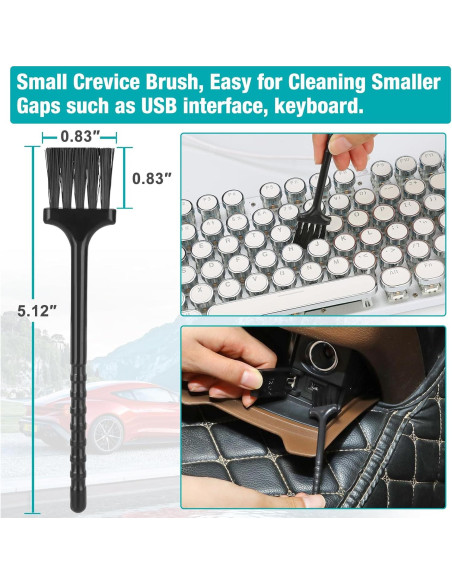 Kit de limpieza para interiores de automóviles Luscinum - 5 cepillos