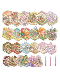 24 Sets de Pegatinas 3D DIY Aifong para Alivio de Estrés