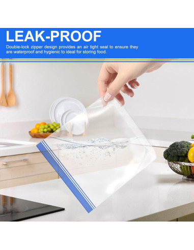 16 Bolsas Reutilizables Wovtary para Congelador y Sándwich