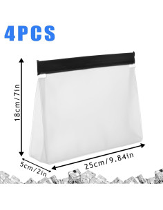 Paquete de 4 Bolsas de Almacenamiento de Hielo Reutilizables 2