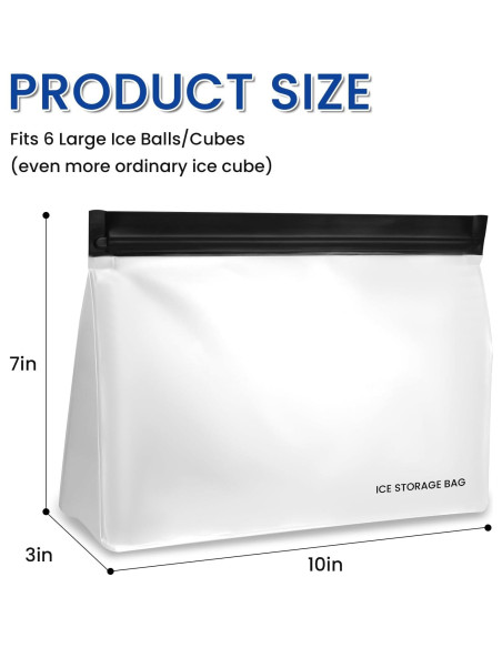 Paquete de 2 Bolsas Reutilizables para Almacenamiento de Hielo diatomiteco