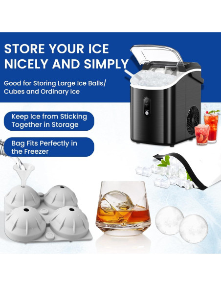 Paquete de 2 Bolsas Reutilizables para Almacenamiento de Hielo diatomiteco