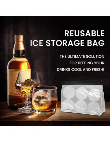 Paquete de 2 Bolsas Reutilizables para Almacenamiento de Hielo diatomiteco