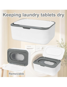 Soporte organizador para hojas de secadora RSQAZQ - Gris 2