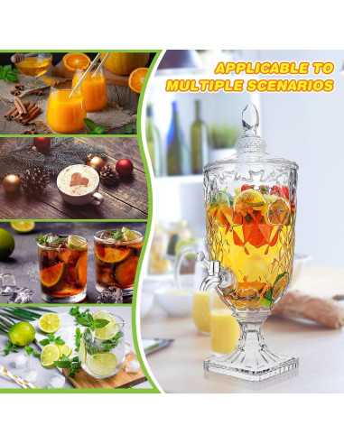 Dispensadores de Bebidas de Vidrio Nuogo 2 Pcs 3L Vintage