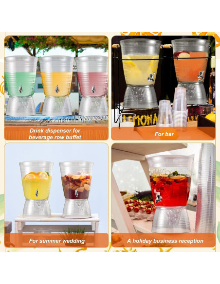 Dispensador de Bebidas Acrílico Tioncy 3 Pcs 10 L con Grifo