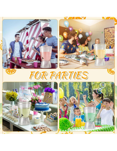 Dispensador de Bebidas Acrílico Tioncy 3 Pcs 10 L con Grifo