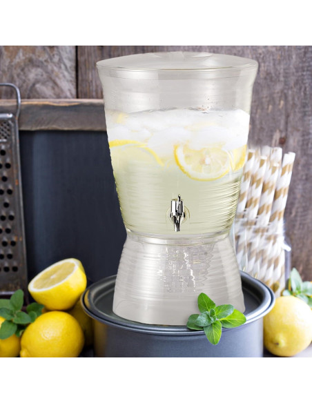Dispensador de Bebidas Acrílico Tioncy 3 Pcs 10 L con Grifo