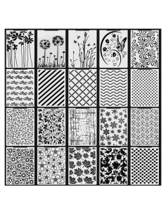 Carpetas de Relieve Mumufy 20 Pcs para Tarjetas DIY Vintage