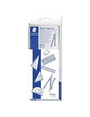 Set Matemático Noris Club 557 10 Staedtler - Lápiz, Compás, Regla
