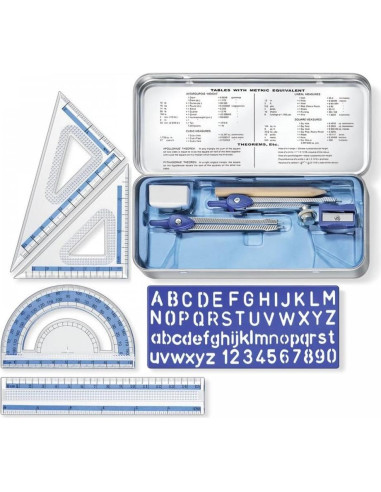 Set Matemático Noris Club 557 10 Staedtler - Lápiz, Compás, Regla