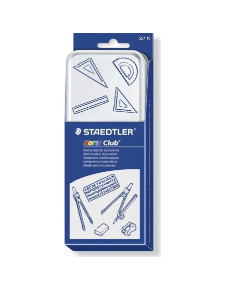 Set Matemático Noris Club 557 10 Staedtler - Lápiz, Compás, Regla