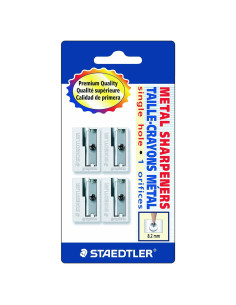 Sacapuntas de Mano Staedtler 4 Piezas Metal Plata 23