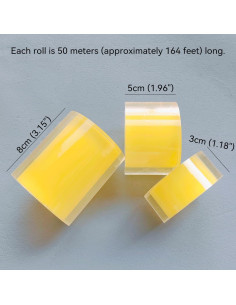 Cinta Protectora de PVC Transparente 3cm ZAYOIZY 50m Antiestática 2