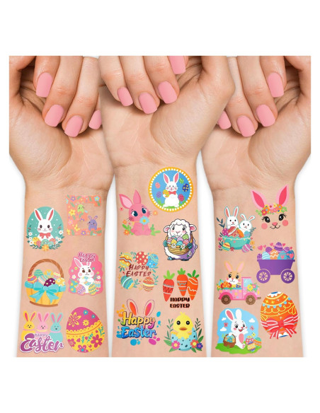 117 Tatuajes Temporales de Pascua Atydkug para Niños y Adultos