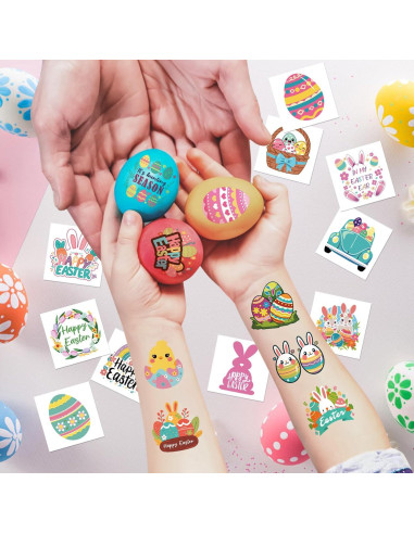 117 Tatuajes Temporales de Pascua Atydkug para Niños y Adultos