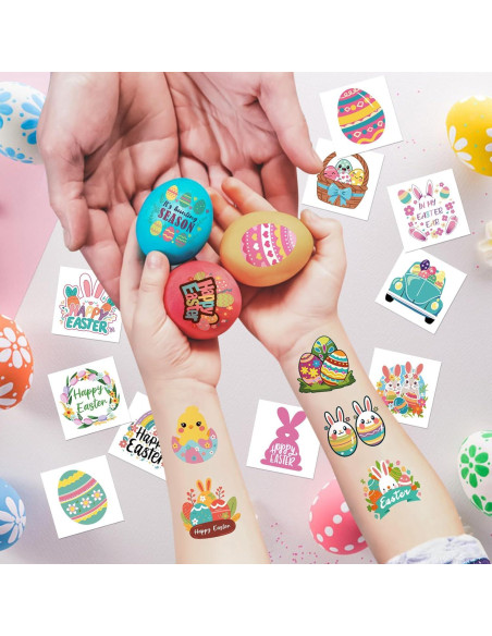 117 Tatuajes Temporales de Pascua Atydkug para Niños y Adultos