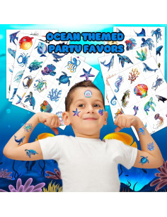 Tatuajes Temporales Animales del Océano 96 PCS MeoIsDaBest 2