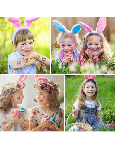 117 Tatuajes Temporales de Pascua Atydkug para Niños y Adultos