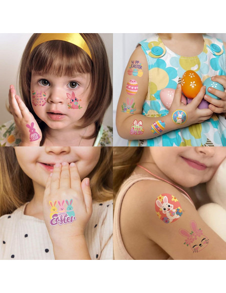 117 Tatuajes Temporales de Pascua Atydkug para Niños y Adultos