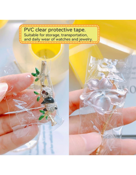 Cinta Protectora de PVC Transparente 3cm ZAYOIZY 50m Antiestática