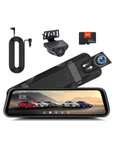 Cámara Dash Espejo Retrovisor UNITOPSCI 1080P 9.66" HD