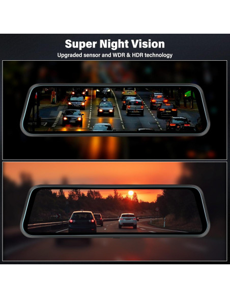 Cámara Dash Espejo Retrovisor UNITOPSCI 1080P 9.66" HD