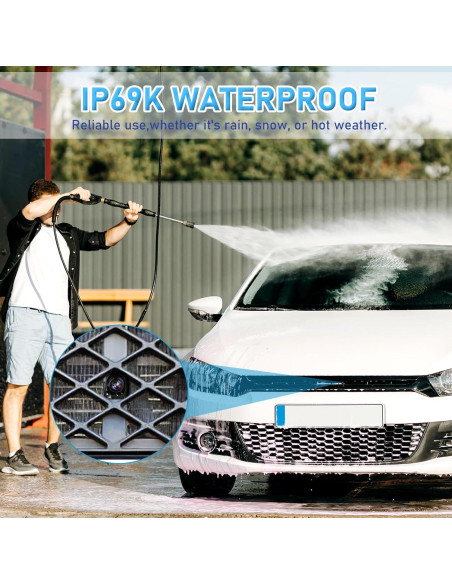 Cámara de Respaldo HD GLK IP69K para Auto 230g Rotación 360