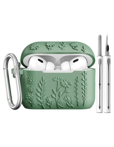 Funda AIRSPO Verde para AirPods Pro 2da Generación con Kit de Limpieza