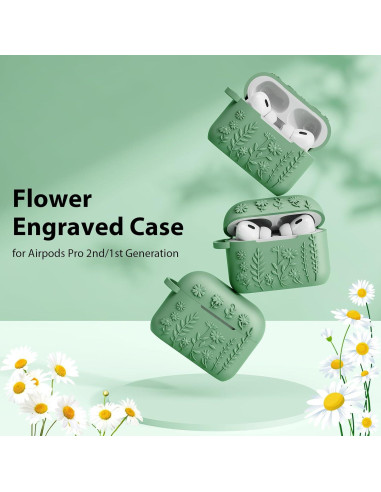 Funda AIRSPO Verde para AirPods Pro 2da Generación con Kit de Limpieza