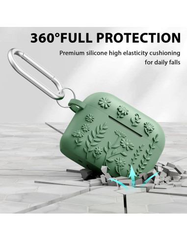 Funda AIRSPO Verde para AirPods Pro 2da Generación con Kit de Limpieza