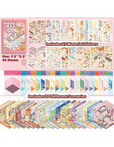 20 Sets Etiquetas 3D DIY SWIMDOG Coloridas para Manualidades 2