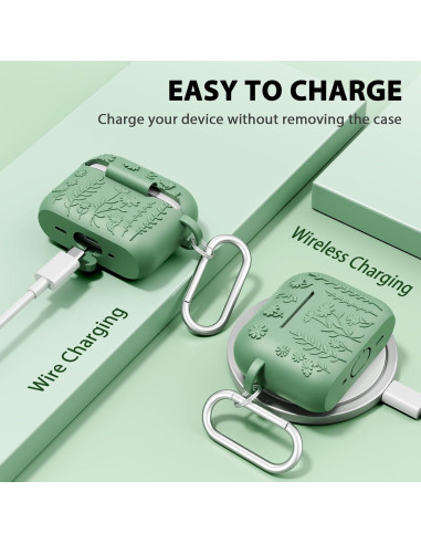 Funda AIRSPO Verde para AirPods Pro 2da Generación con Kit de Limpieza