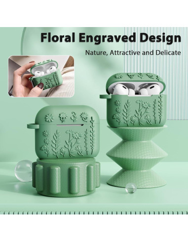 Funda AIRSPO Verde para AirPods Pro 2da Generación con Kit de Limpieza