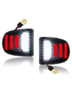 Luces de Placa de Licencia LED Mejorvista Rojo y Blanco - 2 Piezas
