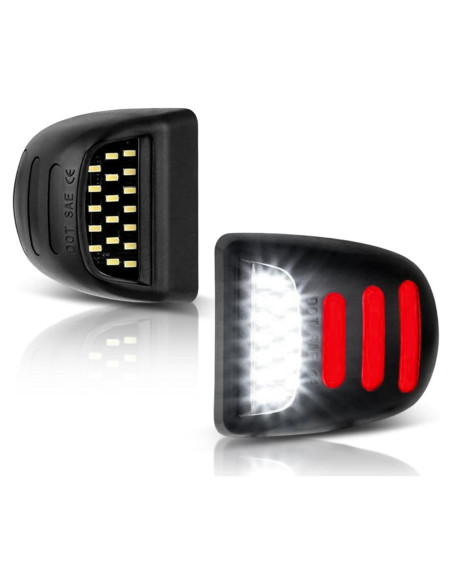 Luces de Placa LED Rojo Neon LESAUCE para Chevy GMC 2PCS