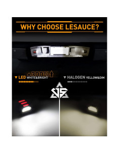 Luces de Placa LED Rojo Neon LESAUCE para Chevy GMC 2PCS 2