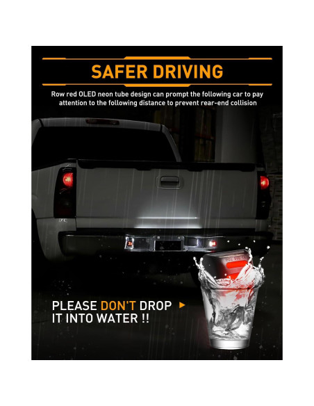 Luces de Placa LED Rojo Neon LESAUCE para Chevy GMC 2PCS