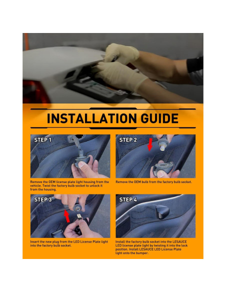 Luces de Placa LED Rojo Neon LESAUCE para Chevy GMC 2PCS