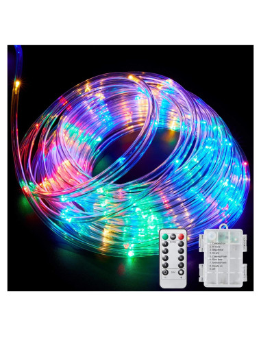 Luces de Cuerda LED Ollivage 12m Multicolor Impermeables