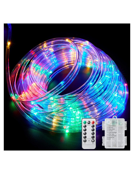 Luces de Cuerda LED Ollivage 12m Multicolor Impermeables
