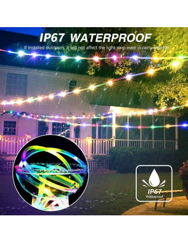 Luces de Cuerda LED Ollivage 12m Multicolor Impermeables
