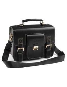 Bolsa de cámara de cuero Cwatcun para DSLR y mirrorless