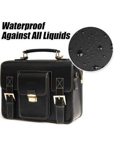 Bolsa de cámara de cuero Cwatcun para DSLR y mirrorless