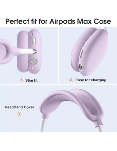 Funda de Silicona para Auriculares AirPods Max - Lavanda