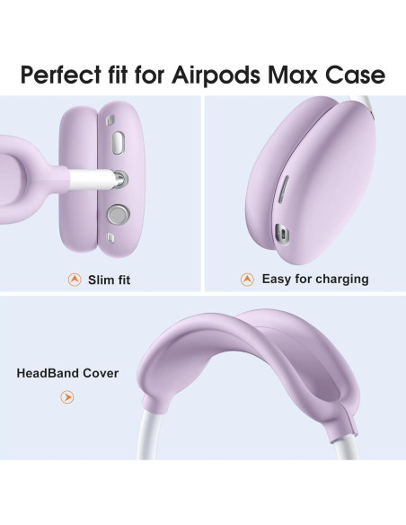 Funda de Silicona para Auriculares AirPods Max - Lavanda