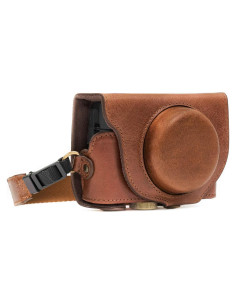 Funda de Cuero Genuino MegaGear para Cámara Sony Cyber-Shot