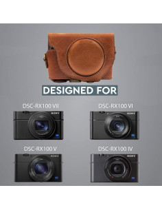 Funda de Cuero Genuino MegaGear para Cámara Sony Cyber-Shot 2