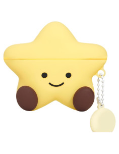 Funda Protectora Silicona Kawaii para AirPods 4 Skyconser Amarillo