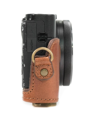 Funda de Cuero Genuino MegaGear para Cámara Sony Cyber-Shot